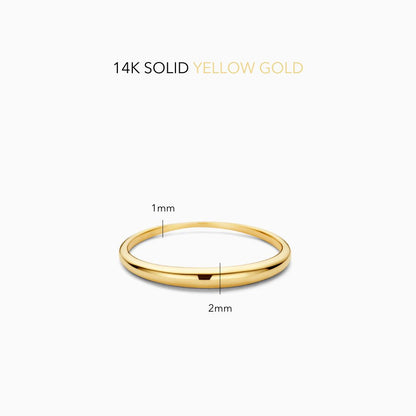 Bague dôme Slim | Or