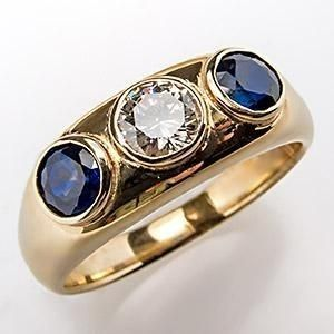 Bague à brillants et cristal bleu | Or