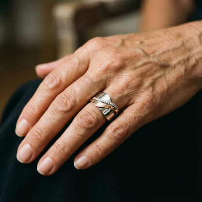 Bague vintage à brillants | Or rose