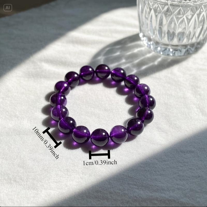 Bracelet Valeria avec perles violettes | Or