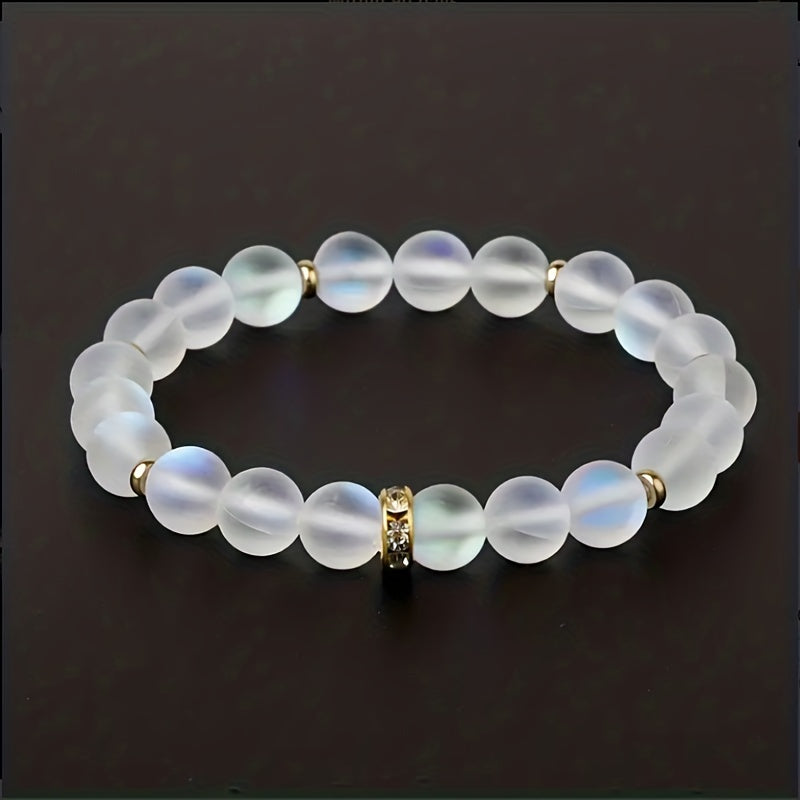 Bracelet de confiance avec des marguerites et de la pierre de lune | Or