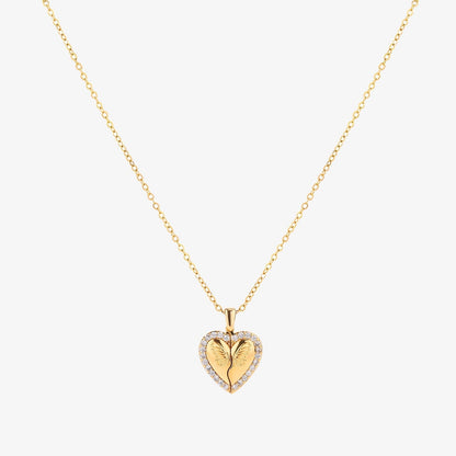 Collier cœur papillon | Or