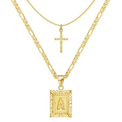Collier initial croisé | Or