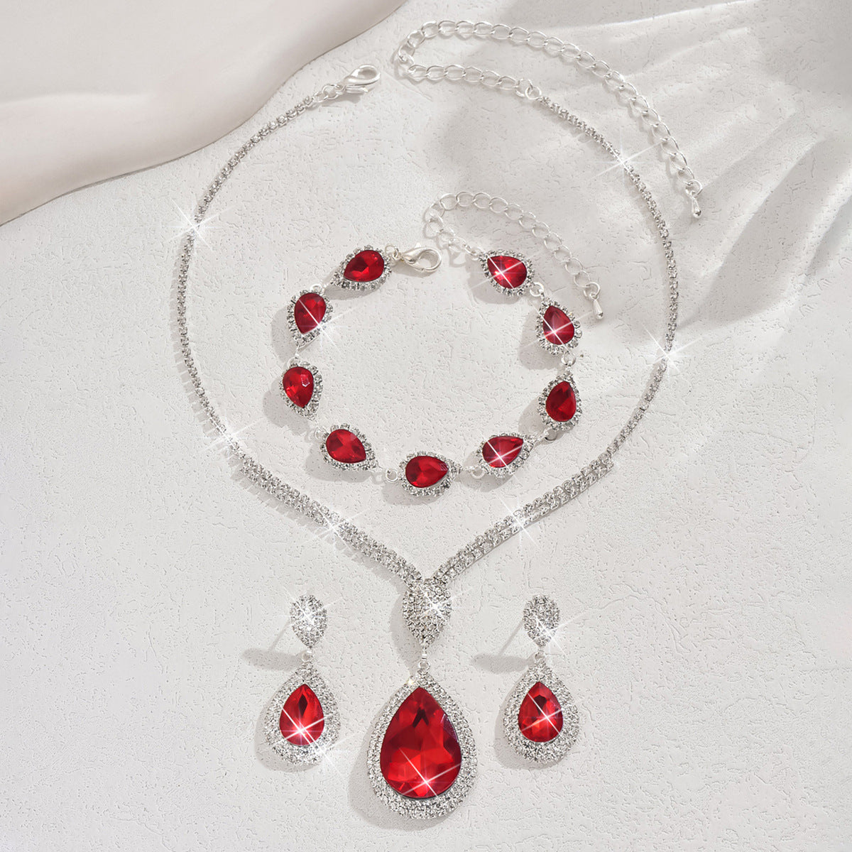 Ensemble de bijoux Thalia | Or blanc